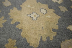 Gray Floral 8X10 Oushak Chobi Oriental Rug