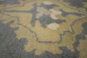 Gray Floral 8X10 Oushak Chobi Oriental Rug