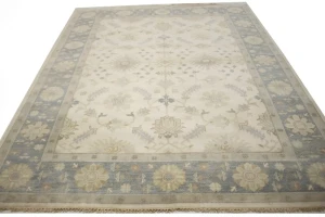 Floral Traditional Cream 8X10 Oushak Chobi Oriental Rug