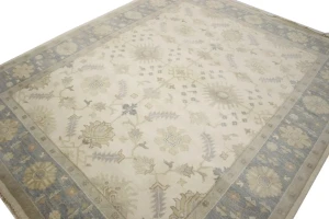 Floral Traditional Cream 8X10 Oushak Chobi Oriental Rug