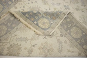 Floral Traditional Cream 8X10 Oushak Chobi Oriental Rug
