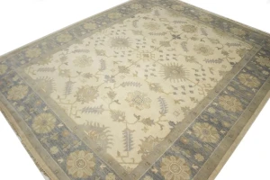 Floral Traditional Cream 8X10 Oushak Chobi Oriental Rug