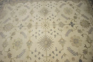 Floral Traditional Cream 8X10 Oushak Chobi Oriental Rug