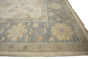Floral Traditional Cream 8X10 Oushak Chobi Oriental Rug