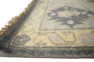 Gray Floral 8X10 Oushak Chobi Oriental Rug
