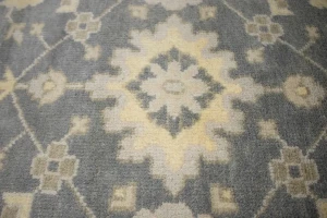 Gray Floral 8X10 Oushak Chobi Oriental Rug