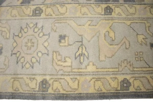 Gray Floral 8X10 Oushak Chobi Oriental Rug