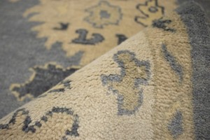 Gray Floral 9X12 Oushak Chobi Oriental Rug