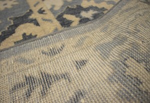 Gray Floral 9X12 Oushak Chobi Oriental Rug