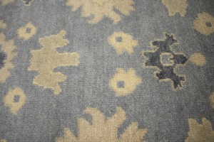 Gray Floral 9X12 Oushak Chobi Oriental Rug