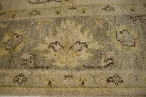 Beige Floral 5'7X8'7 Muted Oushak Chobi Oriental Rug