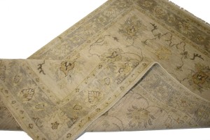 Beige Floral 5'7X8'7 Muted Oushak Chobi Oriental Rug
