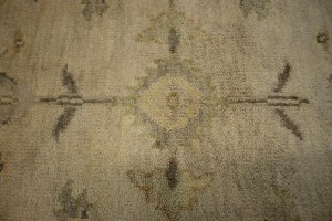 Beige Floral 5'7X8'7 Muted Oushak Chobi Oriental Rug