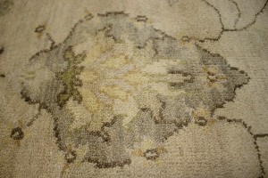Beige Floral 5'7X8'7 Muted Oushak Chobi Oriental Rug
