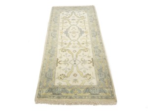 Cream Floral 3X6 Oushak Oriental Rug