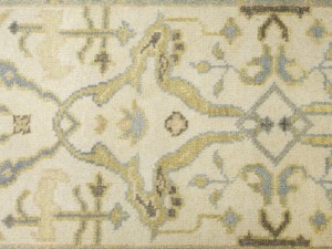 Cream Floral 3X6 Oushak Oriental Rug