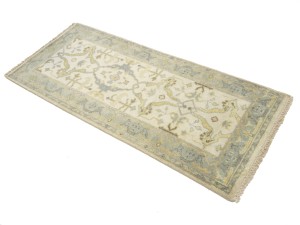 Cream Floral 3X6 Oushak Oriental Rug