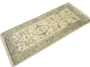 Cream Floral 3X6 Oushak Oriental Rug