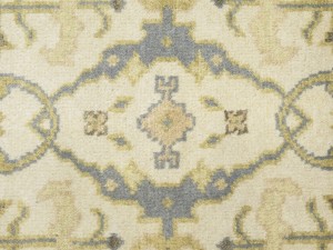 Cream Floral 3X6 Oushak Oriental Rug