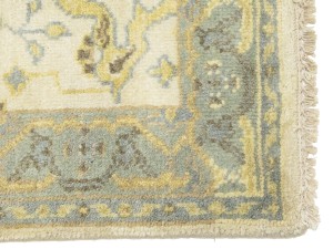 Cream Floral 3X6 Oushak Oriental Rug