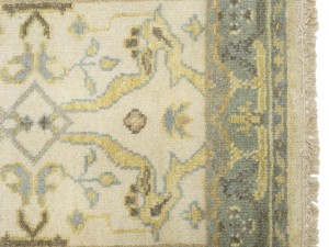 Cream Floral 3X6 Oushak Oriental Rug