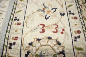 Light Blue Floral 5X8 Indo-Nain Oriental Rug
