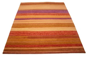 Multicolored Stripes Tribal 8X10 Indo-Gabbeh Oriental Rug