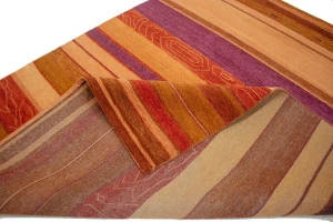 Multicolored Stripes Tribal 8X10 Indo-Gabbeh Oriental Rug