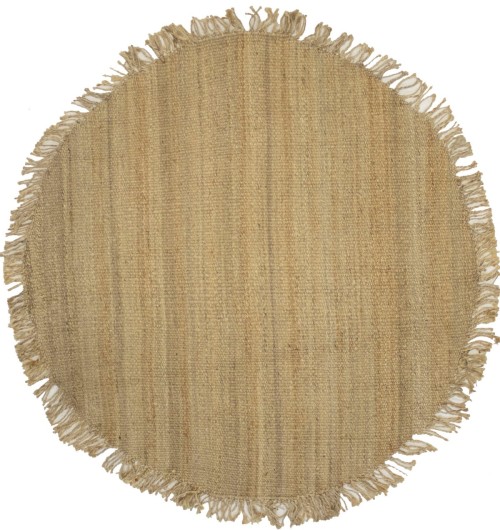 Reversible Braided Style 6X6 Jute Modern Round Rug