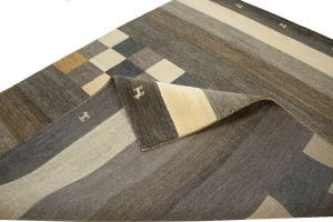 Multicolored Stripes Tribal 8X10 Indo-Gabbeh Oriental Rug