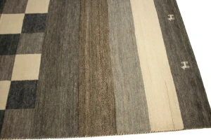 Multicolored Stripes Tribal 8X10 Indo-Gabbeh Oriental Rug