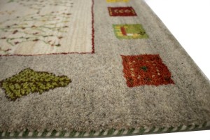 Greige Tribal 6X8 Indo-Gabbeh Oriental Rug