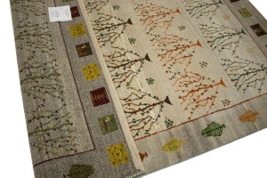 Greige Tribal 6X8 Indo-Gabbeh Oriental Rug