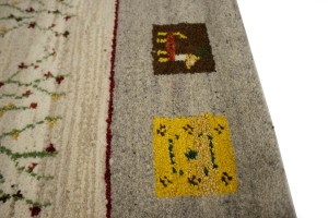 Greige Tribal 6X8 Indo-Gabbeh Oriental Rug
