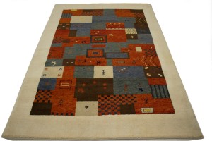 Multicolored Tribal 6X8 Indo-Gabbeh Oriental Rug