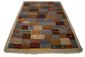 Multicolored Tribal 6X8 Indo-Gabbeh Oriental Rug