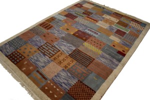 Multicolored Tribal 6X8 Indo-Gabbeh Oriental Rug