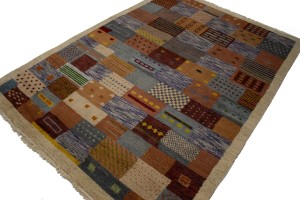 Multicolored Tribal 6X8 Indo-Gabbeh Oriental Rug