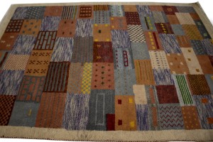 Multicolored Tribal 6X8 Indo-Gabbeh Oriental Rug