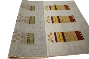 Gray Geometric 6X8 Indo-Gabbeh Oriental Rug
