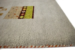 Gray Geometric 6X8 Indo-Gabbeh Oriental Rug