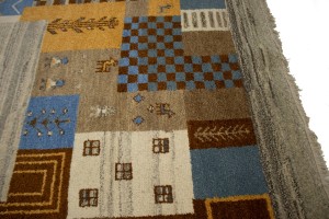 Multicolored Tribal 6X8 Indo-Gabbeh Oriental Rug