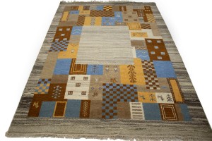 Multicolored Tribal 6X8 Indo-Gabbeh Oriental Rug