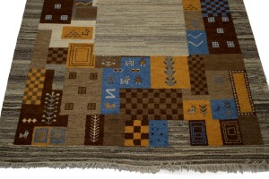 Multicolored Tribal 6X8 Indo-Gabbeh Oriental Rug