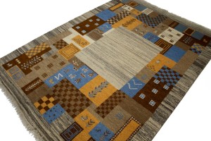 Multicolored Tribal 6X8 Indo-Gabbeh Oriental Rug