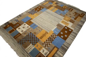 Multicolored Tribal 6X8 Indo-Gabbeh Oriental Rug