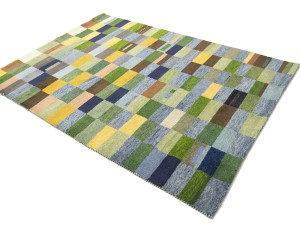 Multicolored Checkered Tribal 6X8 Indo-Gabbeh Oriental Rug