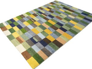 Multicolored Checkered Tribal 6X8 Indo-Gabbeh Oriental Rug