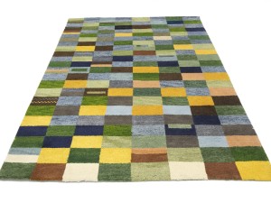 Multicolored Checkered Tribal 6X8 Indo-Gabbeh Oriental Rug
