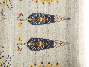 Oatmeal Pictorial Tribal 6X8 Indo-Gabbeh Oriental Rug
